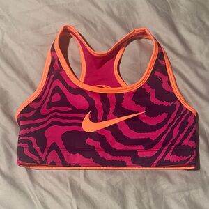 Nike Women's Vibrant Pink and Orange Sports Bra